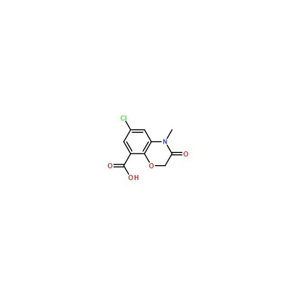Ak Scientific 6-Chloro-3, 4-dihydro-4-methyl-3-oxo-2H-1, 4-benzoxanine-8-carboxylic acid (5g), CAS 123040-79-9 O161-5g - main