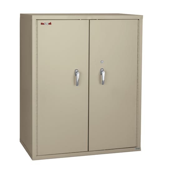 Fireking Storage Cabinet, 1 Hr Fire, 44" H, end tabs, Legal Parchment CF4436-MDPA-LGL - main