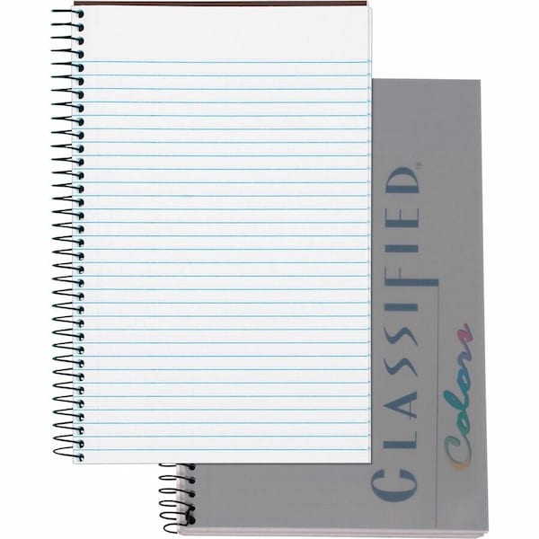 Tops Business Forms TOPS, COLOR NOTEBOOKS, 1 SUBJECT, NARROW RULE, GRAPHITE COVER, 8.5 X 5.5, 100PK 73507 - main