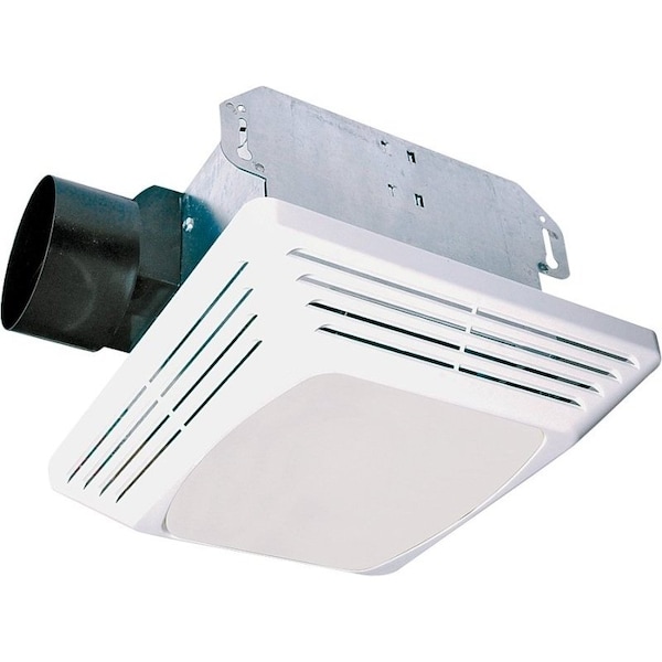 Air King Exhaust Fan with Light, 120 V, 44 W, Fluorescent/A19 Incandescent Lamp, 4 in Duct, Square Grill ASLC70 - main