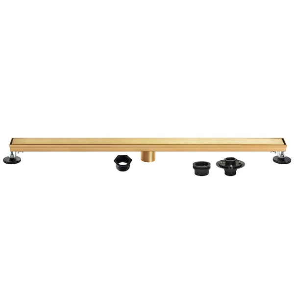 Kingston Brass 72-Inch Stainless Steel Linear Shower Drain with Reversible Tile Insert and Flat Grate BSFK7227 - main