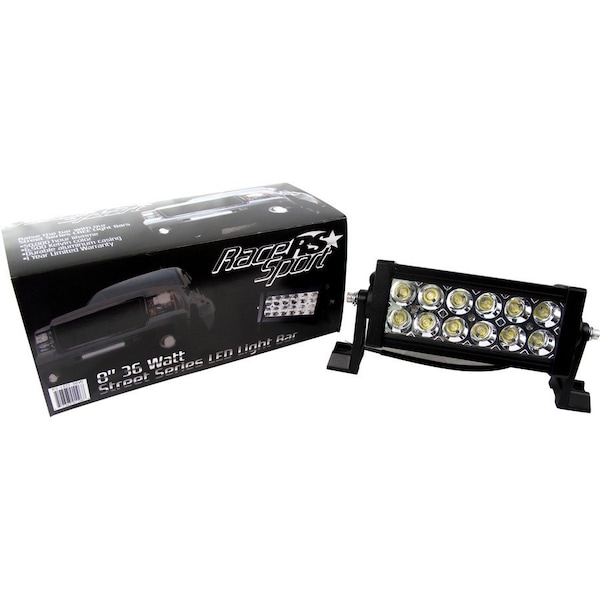 Race Sport Street Series 8In 36W/2,340Lm Led Light Bar W/ Harness RS-LED-36W - main