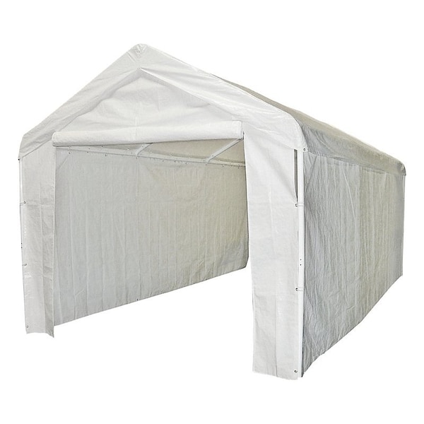 Seasonal Trends Sidewall/Enclosure Kit, 10 Ft W Exterior, 20 Ft D Exterior, 6 Ft H Exterior, Rectangle, White 12000211010 - main