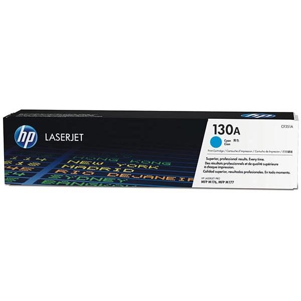 Hp 130A (CF351A) Cyan Original LaserJet Toner Cartridge (1,000 Yield) CF351A - main