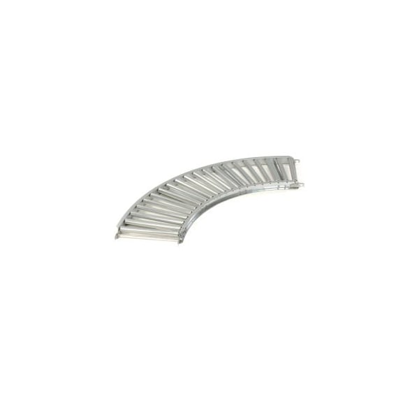 Omni Metalcraft Omni Metalcraft 1-3/8" Dia. Aluminum Roller Conveyor Curved Section RAHC1.4-12-3-90 - main