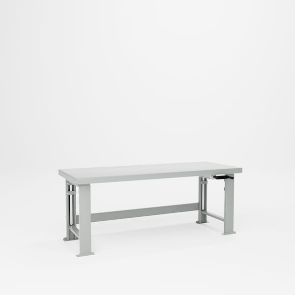 Pucel Steel Top Hydraulic Bench, 72 in W x 28 in D x 41 in H, Light Blue HBS-2872-M12 - main