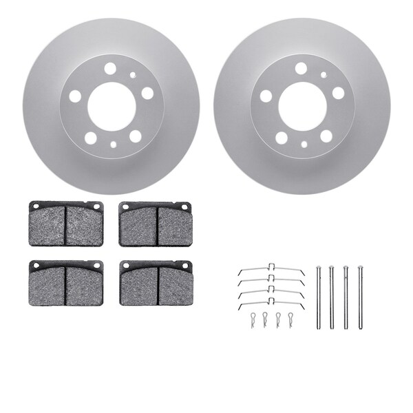 Dynamic Friction Co DFC GEOSPEC Coated Rotors with 5000 Brake Pads - Ceramic and Hardware 4512-27058 - main