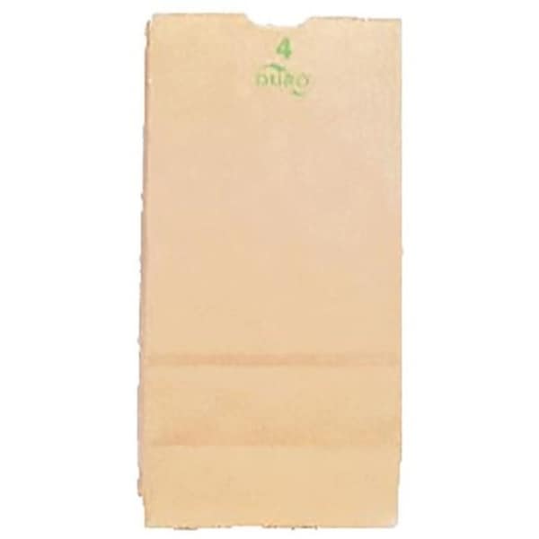 Duro Bag Dubl Life 18404 SOS Bag, 30 lb Capacity, No 4, Kraft Paper, Brown 18404 - main