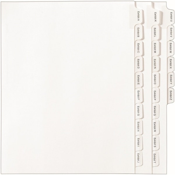 Avery reg Collated Legal Dividers Allstate Style, Letter Size, EXHIBIT Tab AZ, White AVE82105 - main