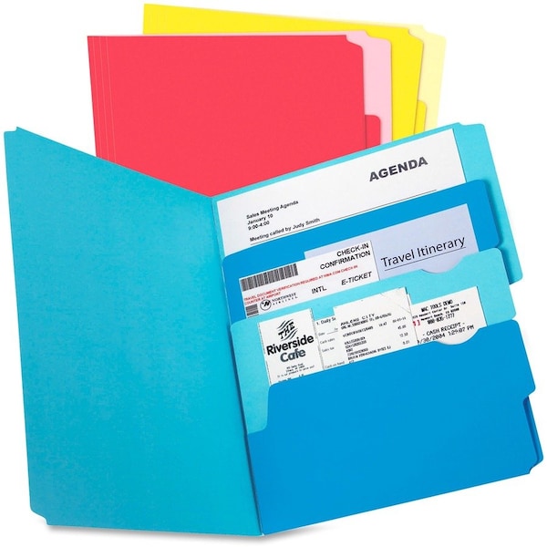 Tops Business Forms Pendaflex, DIVIDE IT UP FILE FOLDERS, 1/2-CUT TABS, LETTER SIZE, ASSORTED, 24PK 10772 - main