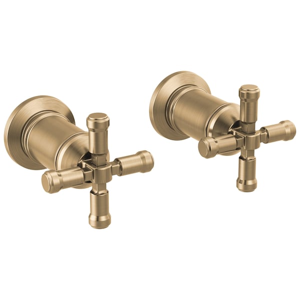 Delta Broderick Wall Mount Bathroom Faucet Handle Kit-Cross In Lumicoat Champagne Bronze H586CZ-PR - main