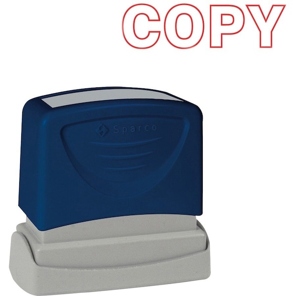 Sparco Pre-Inked Message Stamp, COPY, 1-3/4 x 5/8, Red 60014 - main