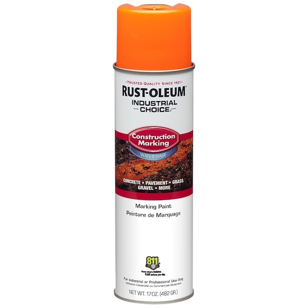 Rust-Oleum 17 Oz. Rust-Oleum 264697 Fluorescent Orange Industrial Choice M1400 System Water-Based 264695 - main