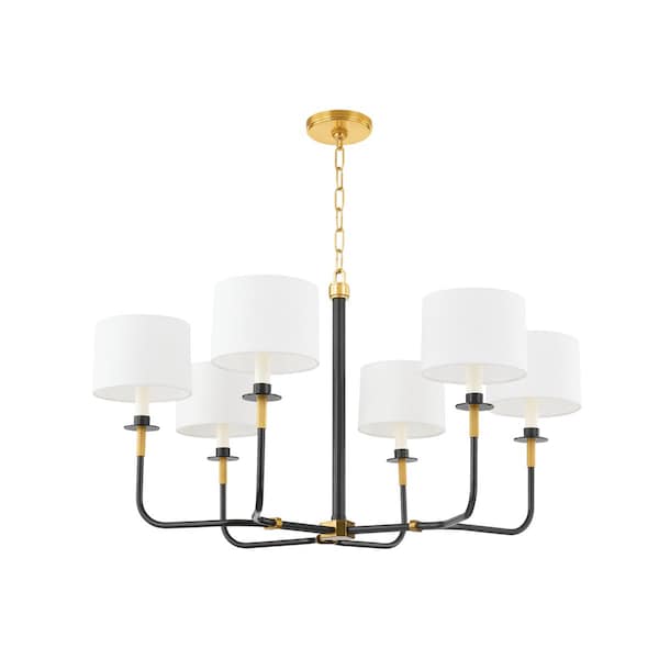 Hudson Valley Lighting Paramus 6 Light Chandelier 36 In. Aged Old Bronze 9136-AOB - main