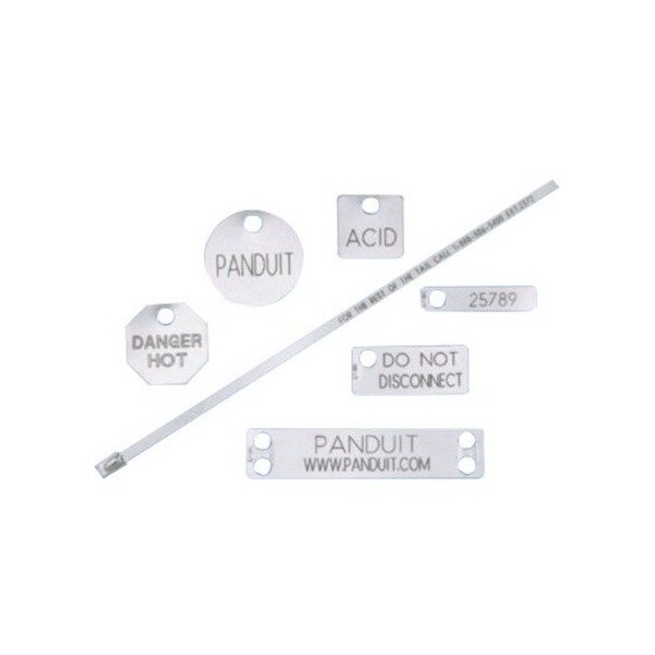 Panduit Marker tag, one hole, 304 Stainless Stee MT172W38-M - main