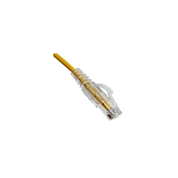 Cable Wholesale Slim Cat6a Yellow Copper Ethernet Cable, 10 Gigabit, 500 MHz, Snagless/Molded Boot, POE 13X6-68100.5 - main