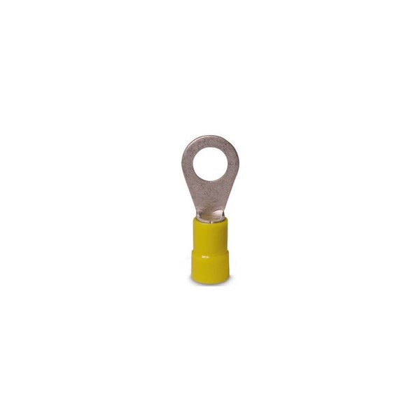Gb Ring Terminal, 600 V, 12 to 10 AWG Wire, 7/16 to 1/2 in Stud, Vinyl Insulation, Yellow, 7PK 21-109 - main