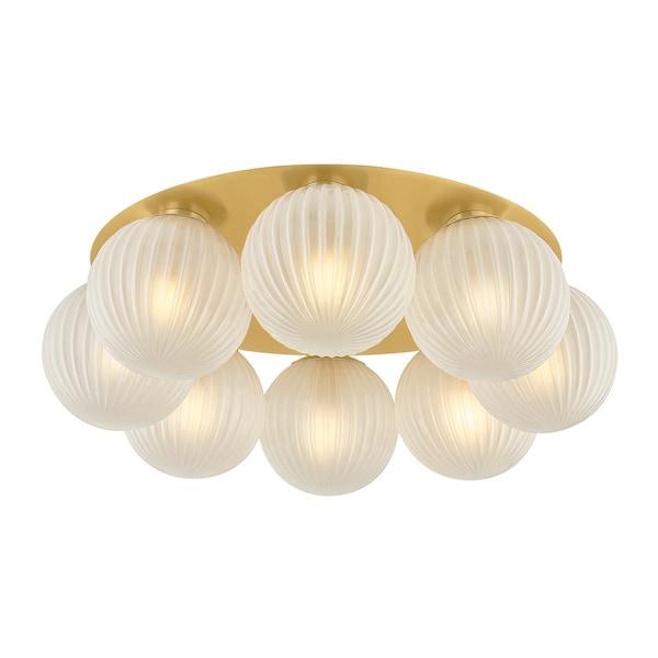 Corbett Lighting Vernazza 8 Light Flush Mount in Vintage Polished Brass Finish 536-24-VPB - main