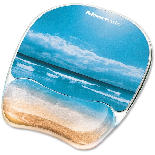 Fellowes PHOTO GEL MOUSE PAD WRIST REST WITH MICROBAN PROTECTION ADDS COLOR TO YOUR WORKS 9179301 - main