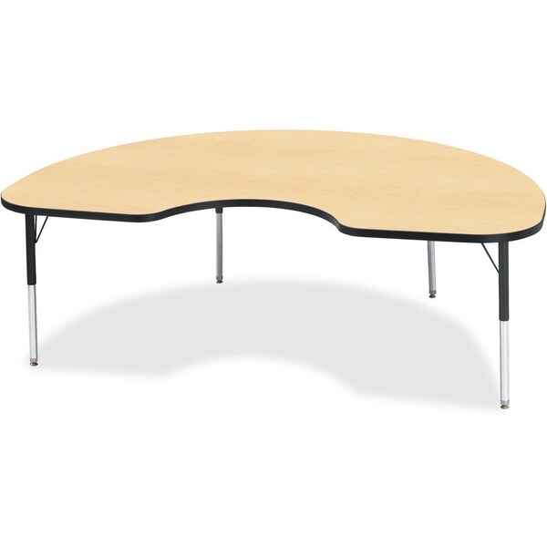 Jonti-Craft Berries Kidney Activity Table, 48 in. x 72 in., E-height, Maple/Black/Black 6423JCE011 - main