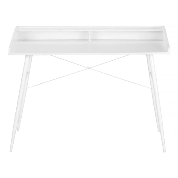 Homeroots 47" White Wood and Metal Parsons Computer Desk 489835 - main