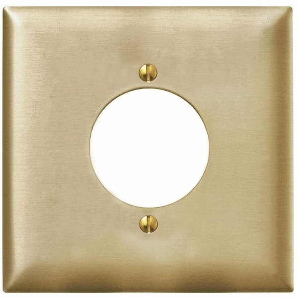 Hubbell Wiring Device-Kellems Wallplates and Boxes, Metallic Plates, 2- Gang, 1) 2.15" Opening, Standard Size, Chrome Plated Steel SCH702 - main