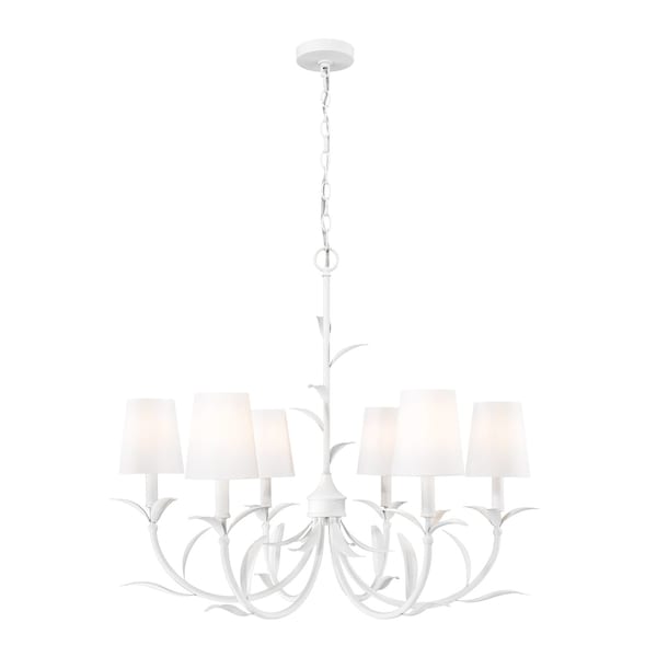 Z-Lite Aslin Textured White 6 Light Chandelier 830-31TXWH - main