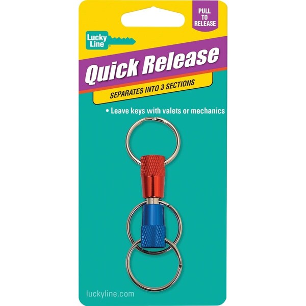 Lucky Line Steel 7/8'' 3-Way Pull-Apart Key Chain 71701 - main