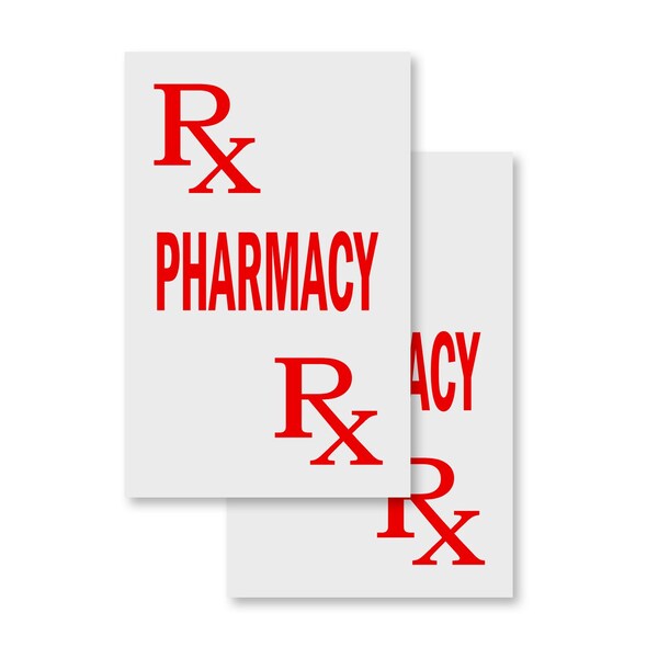 Signmission Pharmacy, Vinyl Decals Only 24 Inch x 36 Inch, Vinyl Decal, 2PK DSB-2436-2PACK-Pharmacy - main