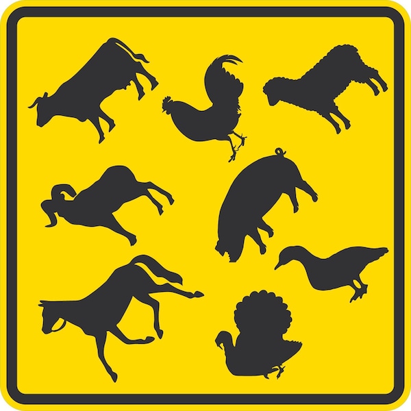 Lyle Various Animal Symbols, 24x24, High Intensity Prismatic, Yellow G-13101-HI_24x24 - main