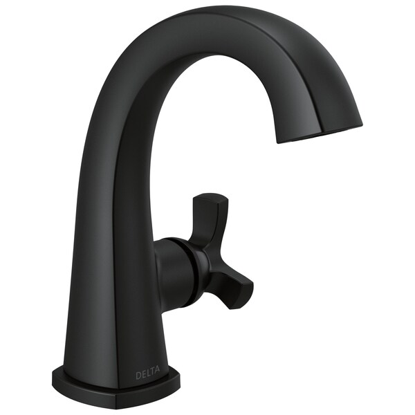 Delta Stryke Single Handle Bathroom Faucet, 6.56 in, Matte Black 5776-BLMPU-DST - main