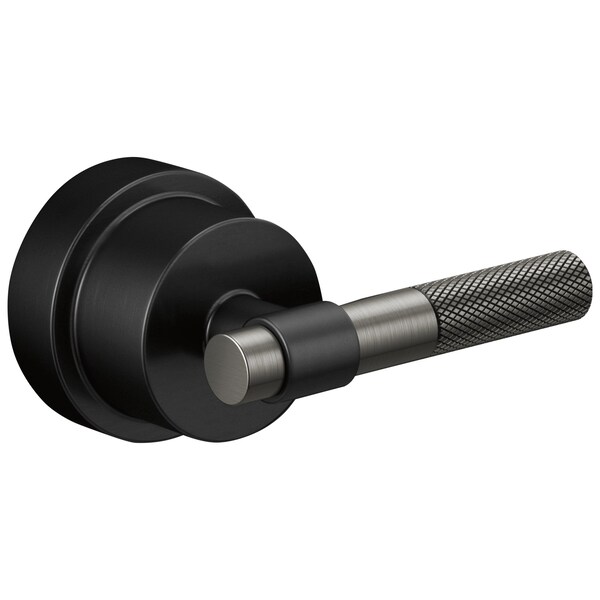 Brizo Litze Pressure Balance Valve Trim Handle Kit, T-Lever Matte Black/Luxe Steel HL60P33-BLSL - main