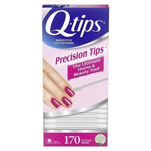 Q-Tips Precision Tips Cotton Swabs, 170 count, 24PK 15205 - main