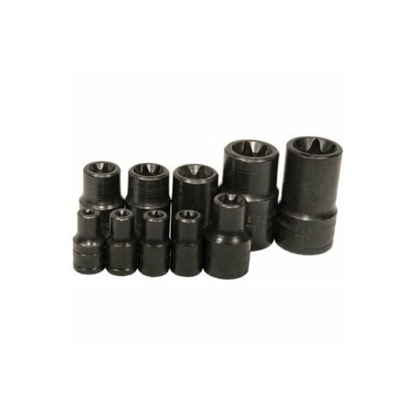 K-Tool International Socket Set 1/4", 3/8", 1/2" Dr, 10 Pieces, Chrome Vanadium KTI-22671 - main