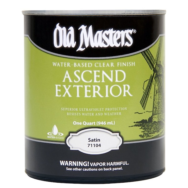 Old Masters 1 Qt Clear Ascend Exterior Water-based Finish, Satin 71104 - main
