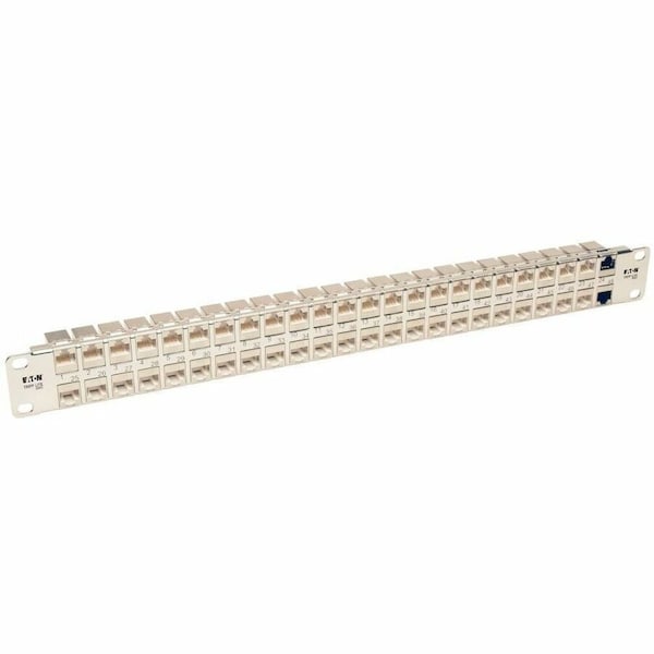 Eaton Tripp Lite Series 48-Port 1U Rack-Mount STP Shielded Cat6a Feedthrough Patch Panel, RJ45 N254-048-SH-6A - main
