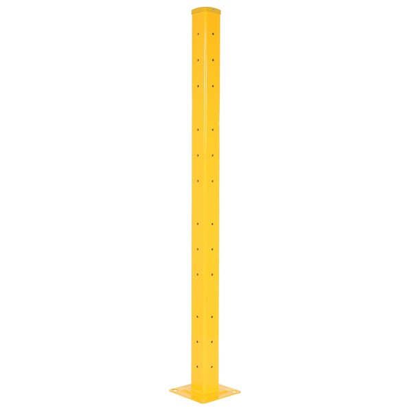 Vestil Steel Rigid Tube Post Bolt On Style 65.875 In. For 3 Ribbed Bolt On Style Guard Rails Yellow GR-F3R-BO-TP72-YL - main