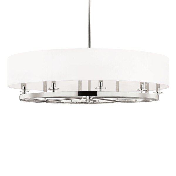 Hudson Valley Lighting Durham 10 Light Chandelier 42 In. Polished Nickel 6542-PN - main