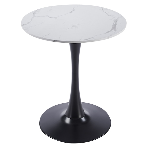 Leisuremod Bristol Round MDF Dining Table - Pedestal Base Kitchen Table, Modern Style BTBL-B31MWT - main