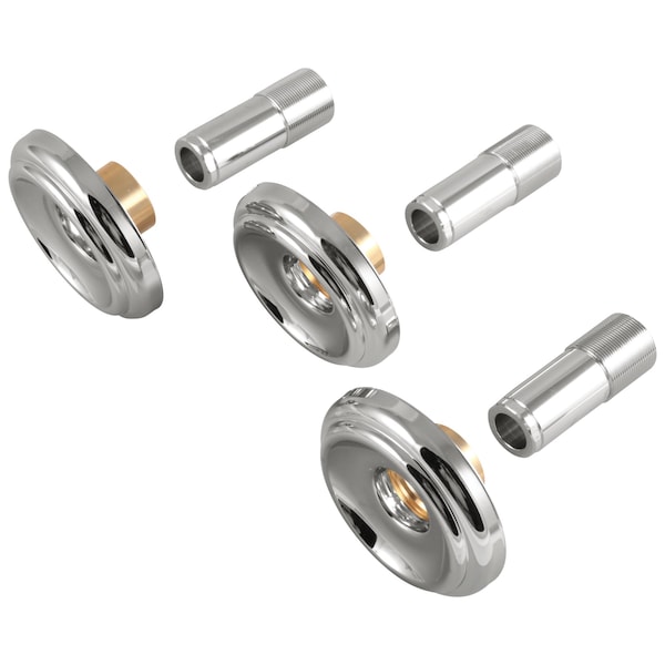 Delta Escutcheons & Sleeves (3) - 3H Tub & Shower In Chrome RP18312 - main