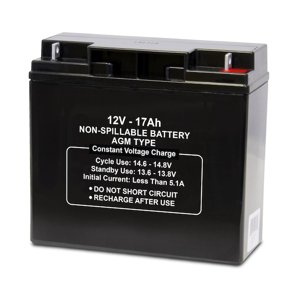 Upg Sealed Lead Acid Battery: 12V DC, 17 Ah Capacity, 6.54 in Ht, 7.12 in Wd, 2.99 in Dp 47013 - main