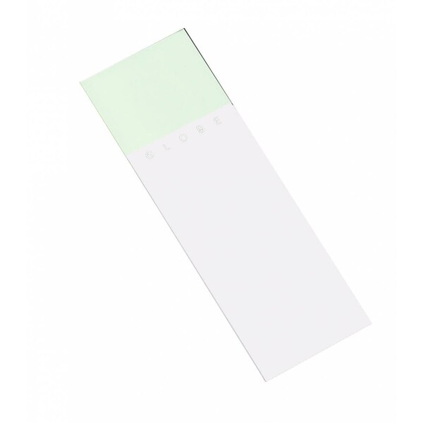 Rpi Microscope Slides, Ground Edges and Safety Corners, 25x 75mm, Green Frosted, 144PK 195610-144G - main