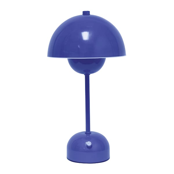 Homeroots 12" Blue Metal Table Lamp 646268 - main