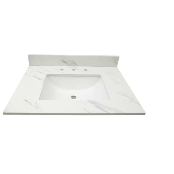 Msi Calacatta Lumas 37in x 22in Single Bathroom Vanity Top With Sink ZOR-VANS-3722-0031 - main