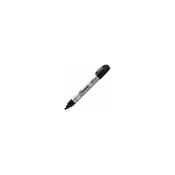 Sharpie Pro Chisel Tip Markers, Chisel Marker Point, Black Ink, Metal Barrel, 1 Dozen, 12PK 1794224 - main