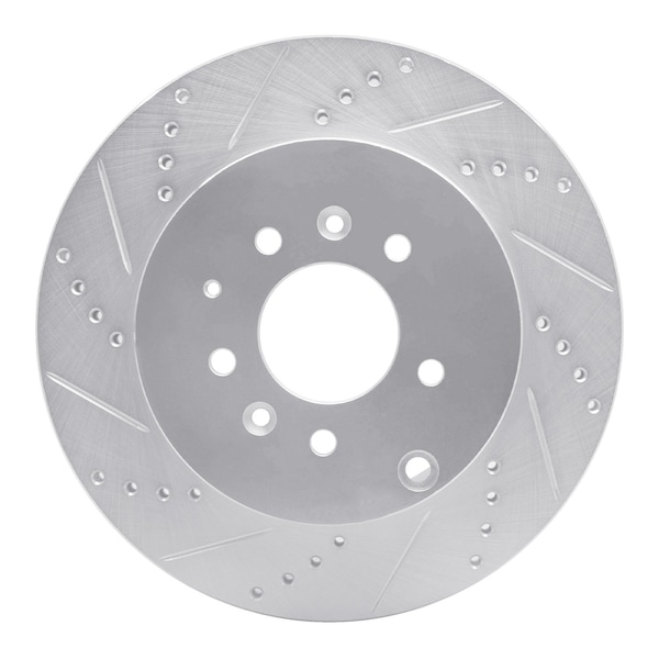 Dynamic Friction Co DFC Brake Rotor - Drilled and Slotted - Silver 631-80068L - main