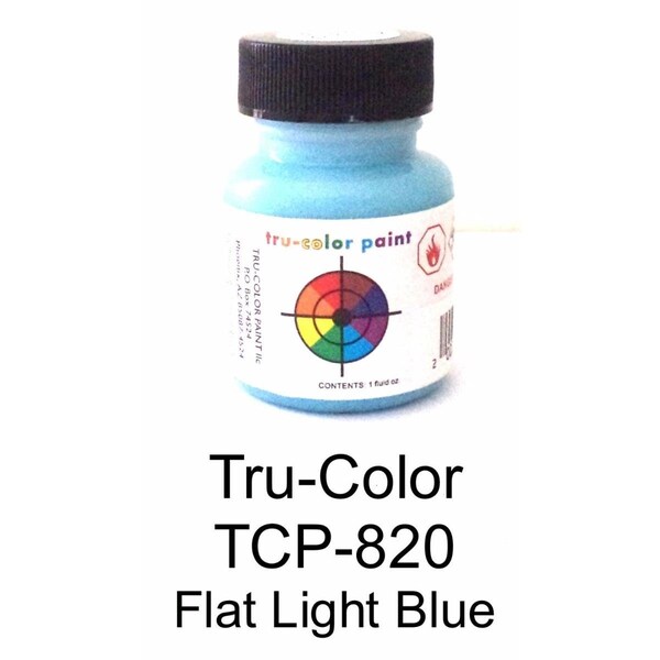 True Color Paint 1 oz Flat Brush, Light Blue TCP820 - main