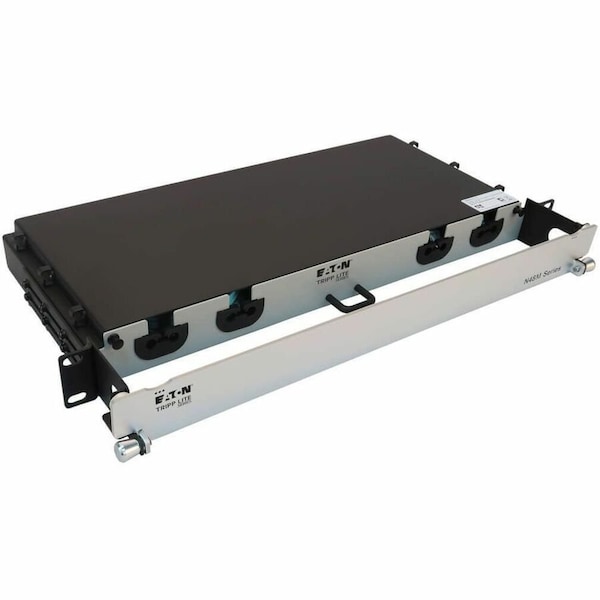Eaton Tripp Lite Series Preloaded Fiber Panel, 1U - 8x LC/LC Duplex Cables M/M, OM4 Multimode, 10 m N48M-8L2L-10 - main