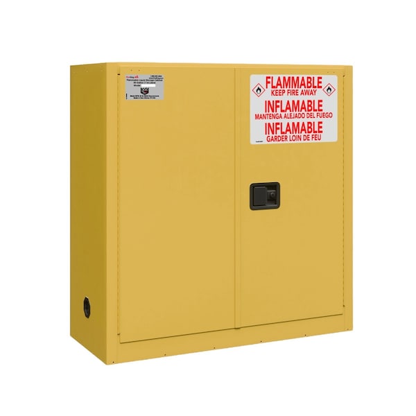 Fireking 30 Gal, Flammable Safety Cabinet, Auto-Close, Yellow SC30-AC-Y - main