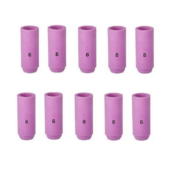 Star Tech Weld TIG Ceramic Cup #8, 1/8in Alumina Nozzle Fit Tig 17, 18, 26, 10PK 10N46 - main